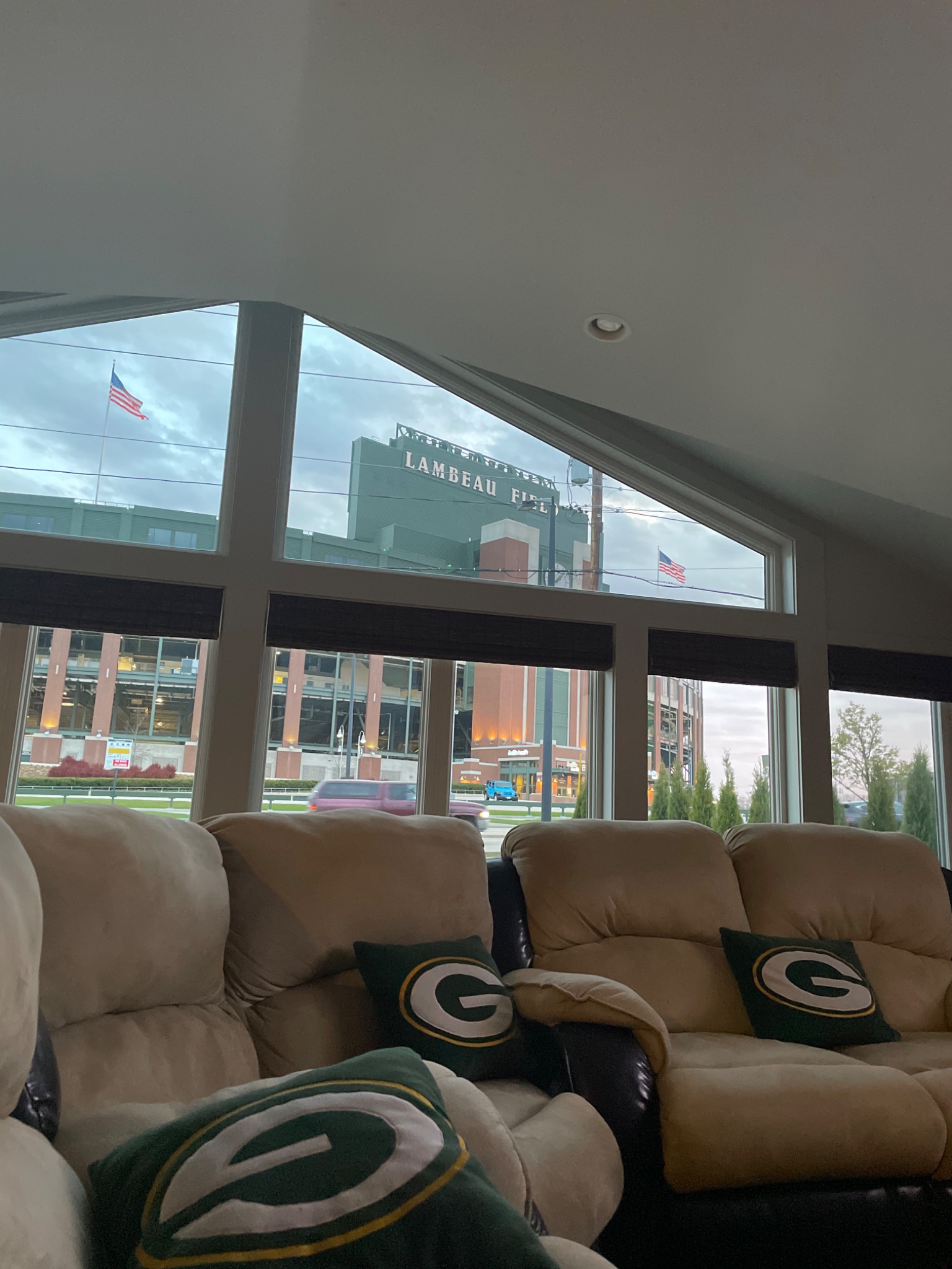 Lambeau view from interior