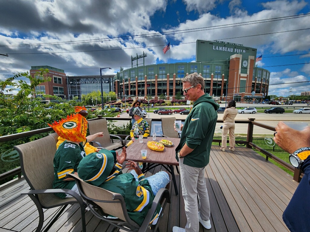 Deck with Lambeau Field view